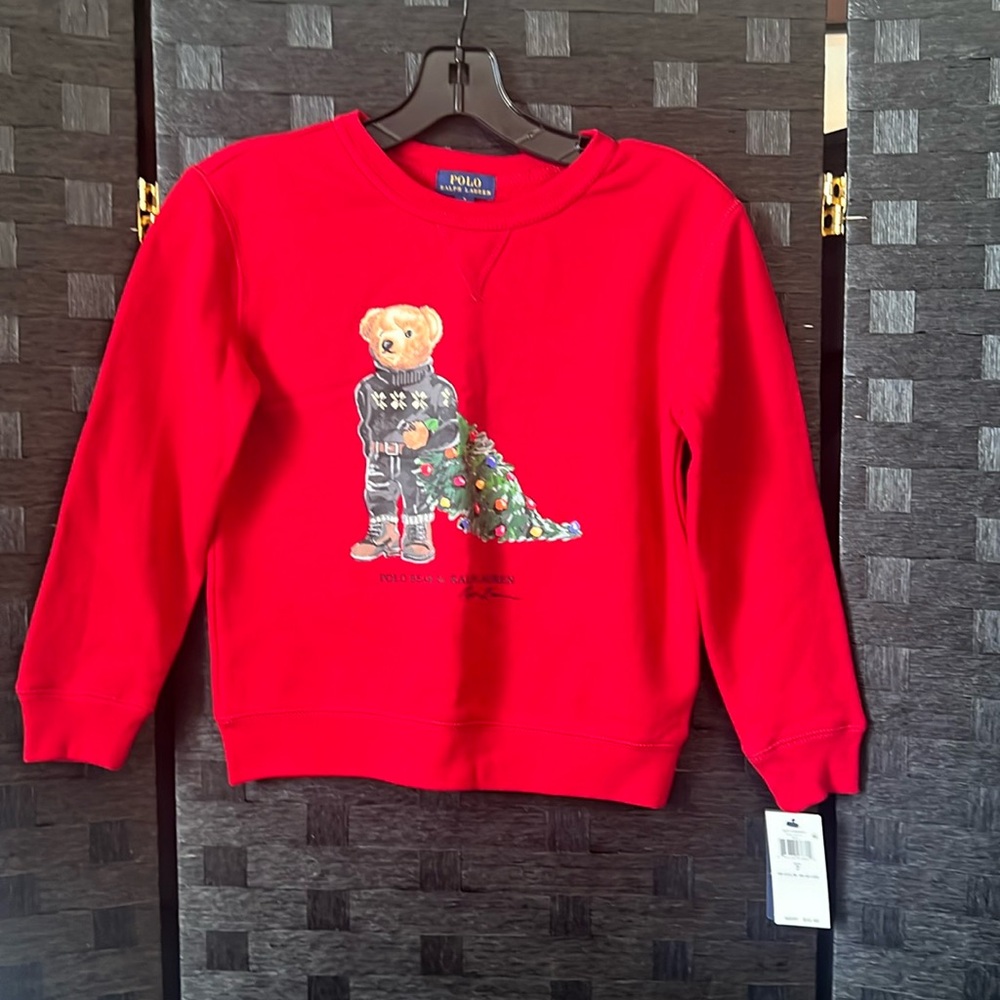 NEVER WORN BOYS POLO SWEATER SIZE 7
